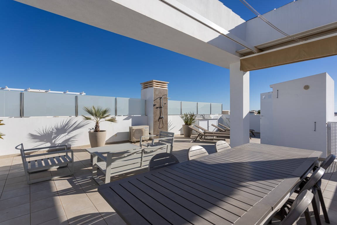 Two Bedroom Penthouse Rojales with Rooftop Terrace and Pool