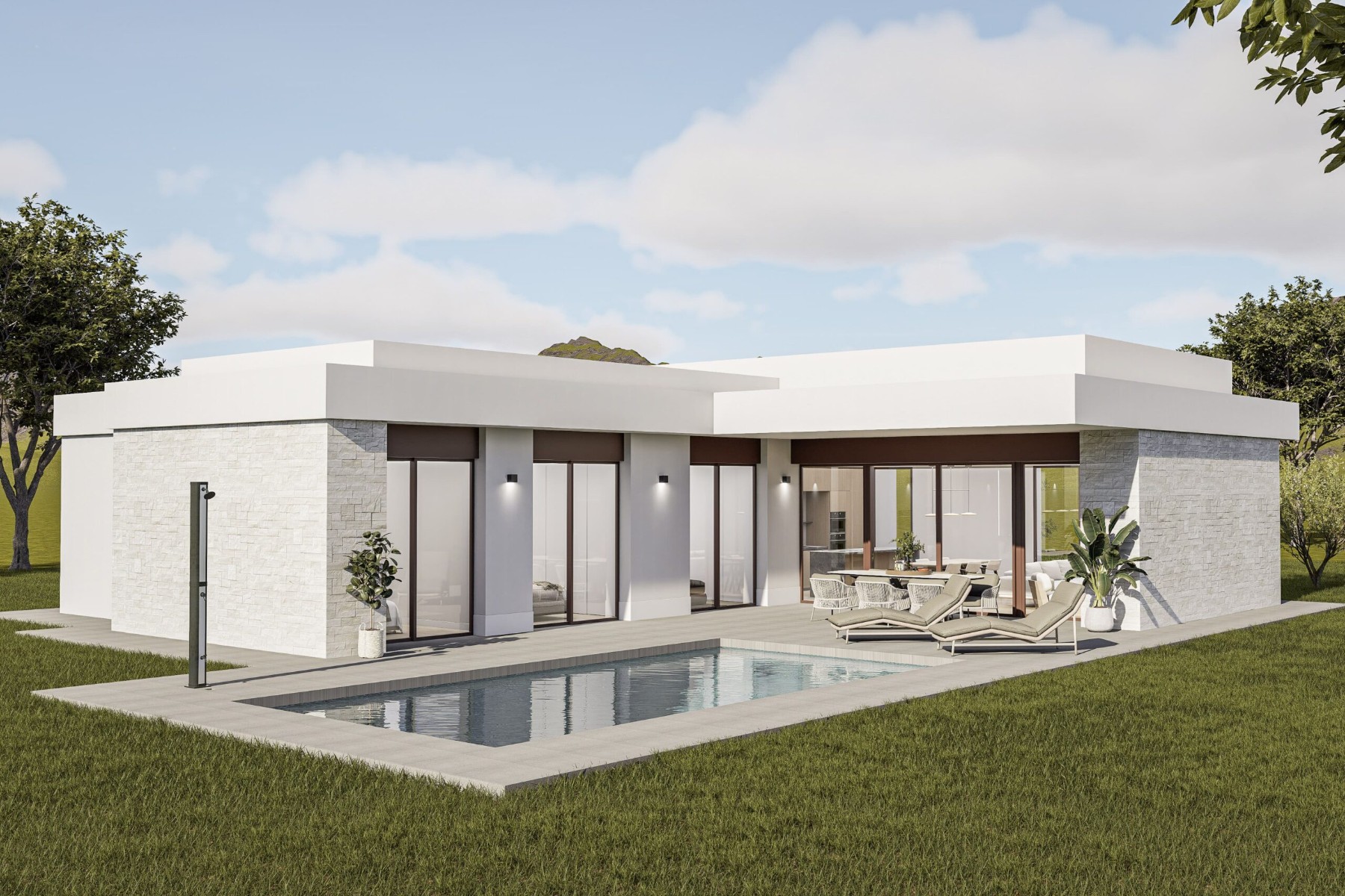 New Build Villa 3 Bedrooms Sax with Pool and Large Plot