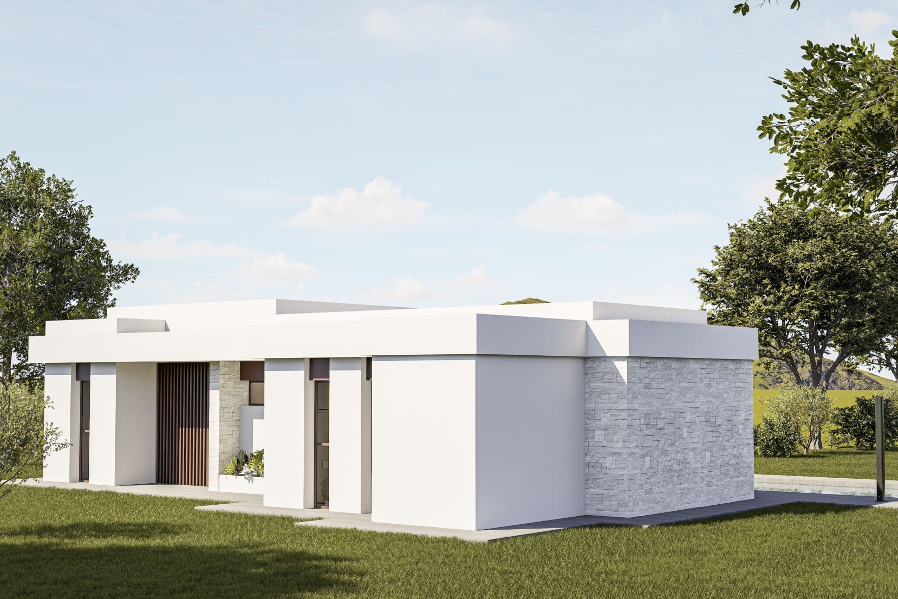 New Build Villa 3 Bedrooms Sax with Pool and Large Plot