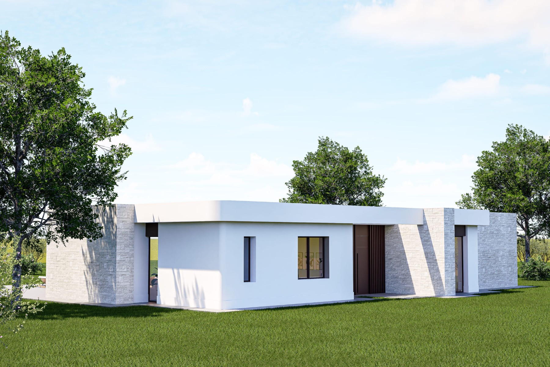 New Build Villa with 3 Bedrooms in Sax, Alicante, Pool and Large Plot
