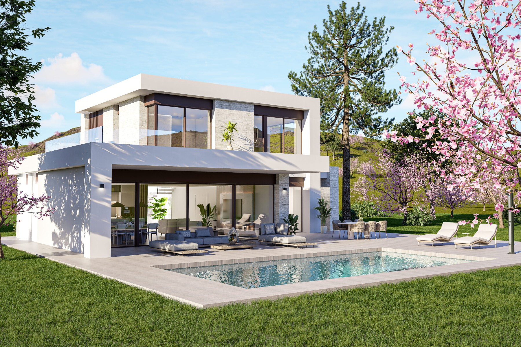 Villa, 3 Slaapkamers, Sax, Ruime Kavel met Zwembad