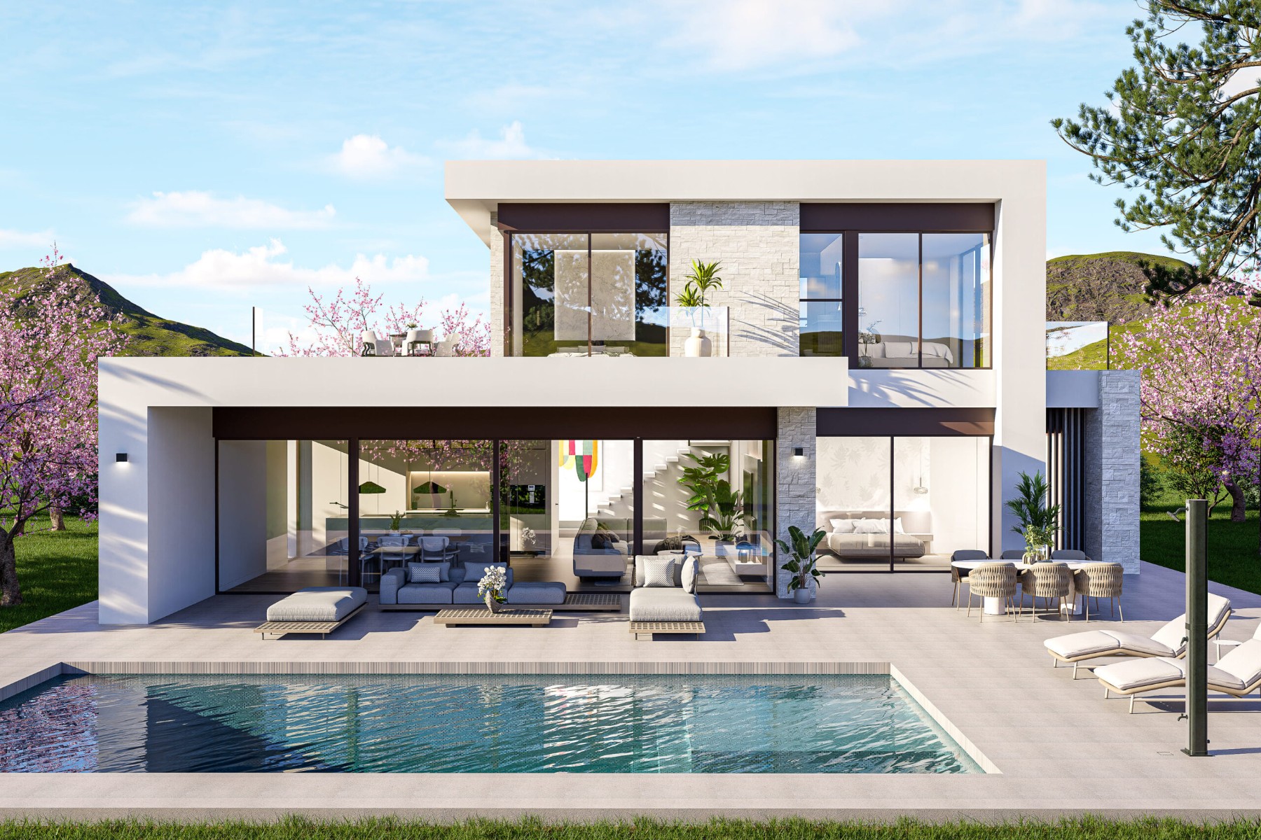 Villa, 3 Slaapkamers, Sax, Ruime Kavel met Zwembad